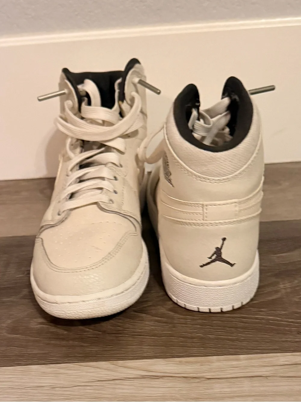 Jordan Men's High-Top Sneakers in Cream with Black Collar